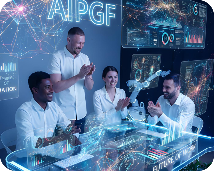 couple of professionals building up using ai